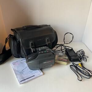 Panasonic PV-L501D Palmcorder Palmsight VHS-C Camcorder Video Camera Extras Test